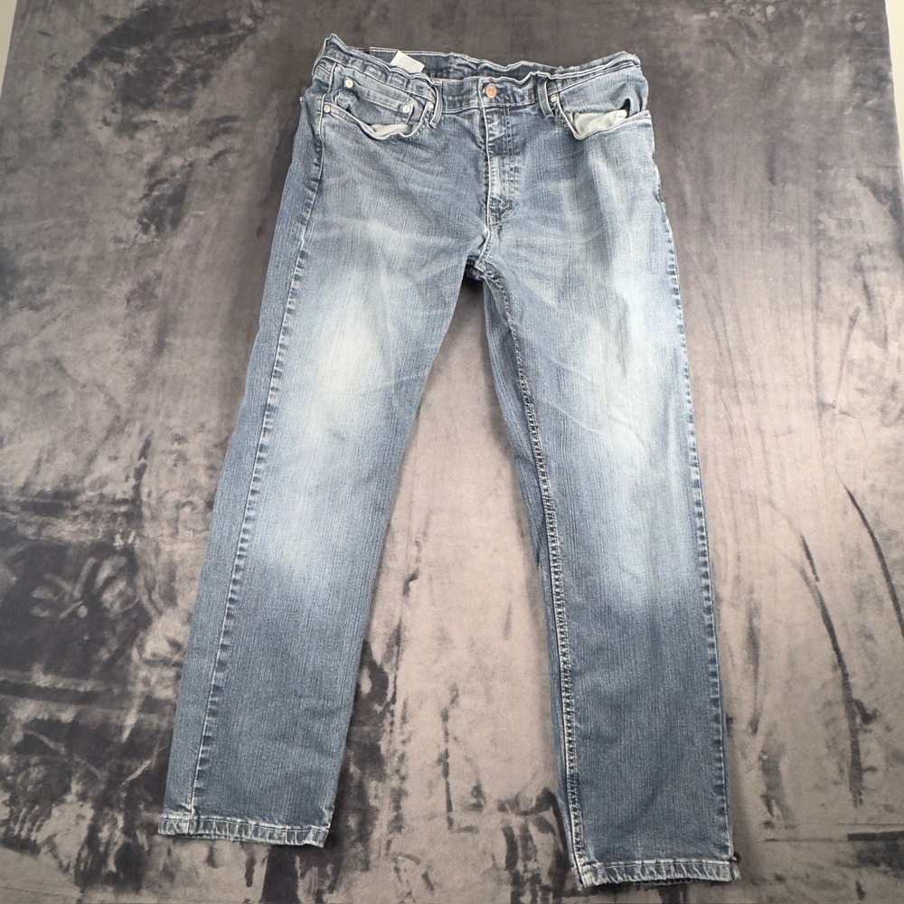 Levi's Jeans Mens 34x28 Blue WaterLess Straight Leg Denim 2408 - Picture 1 of 8